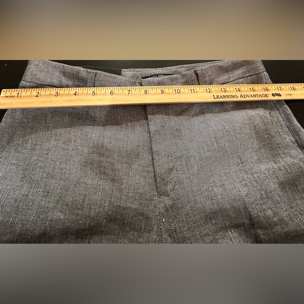 NEW w TAGS! Banana Republic, Avery, washable stretch linen pant, size 6, gray - Picture 5 of 9